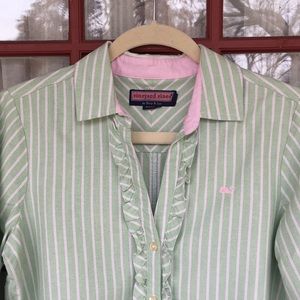 Vineyard Vines Women's Button Down with Ruffles